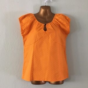 Orange Polka Dot Blouse
